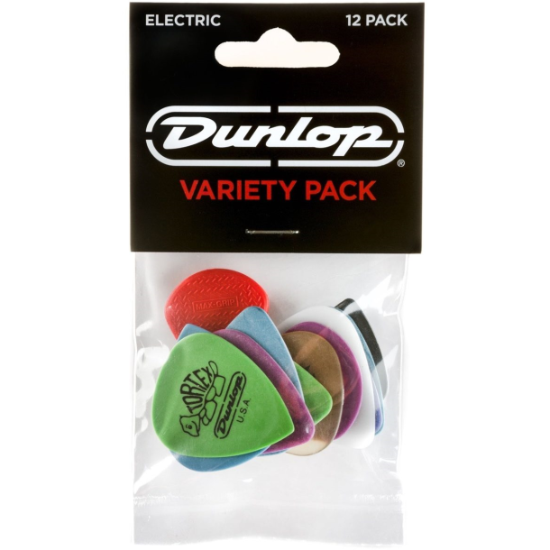 Dunlop Electric Plektre Variety Pack 12 stk