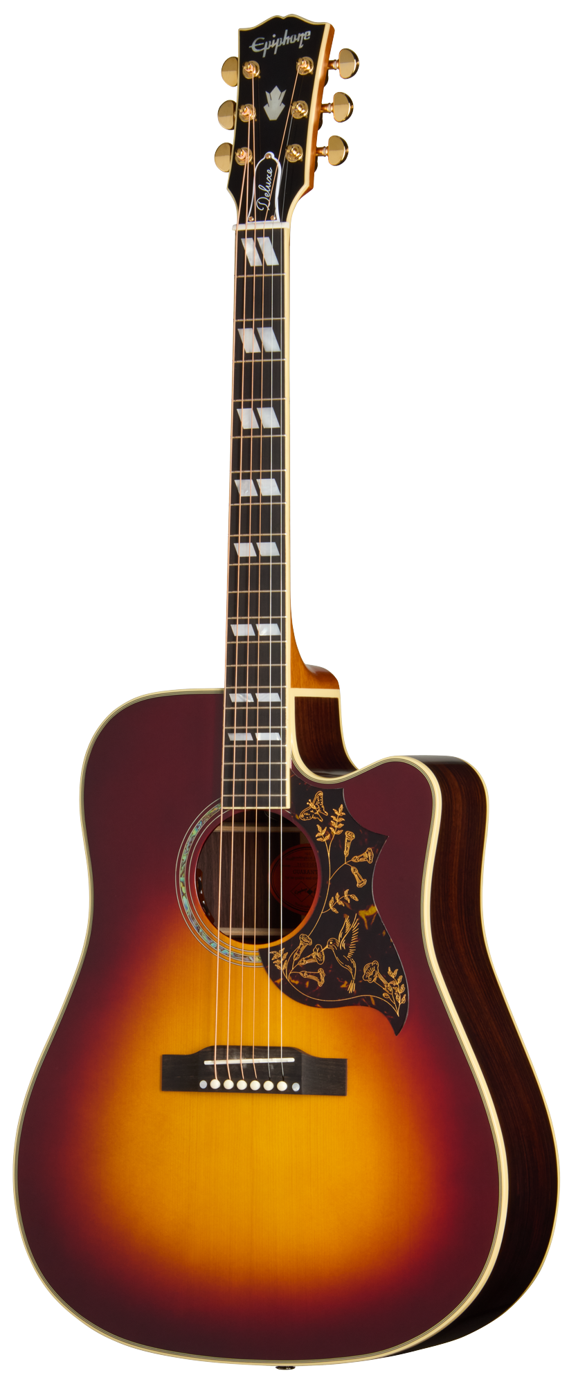 Epiphone Hummingbird Deluxe EC Autumn Burst - Dreadnought
