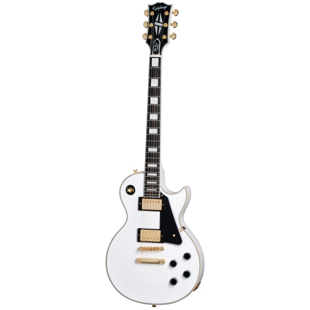 Epiphone Les Paul Custom Alpne White Inkl. Hard Case