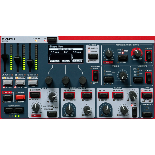 Nord NORD STAGE 4 88, 88 fuldvgtede Triple Sensor tangenter