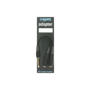 New Klotz Y adapter - mono TS 6.3 mm - 2x TS socket 6.3 mm