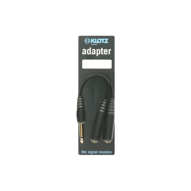 New Klotz Y adapter - mono TS 6.3 mm - 2x TS socket 6.3 mm