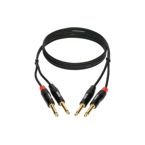 New Klotz MiniLink Pro stereo twin cable with gold-plated jack plugs