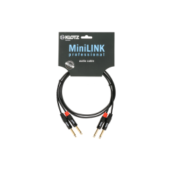 New Klotz MiniLink Pro stereo twin cable with gold-plated jack plugs