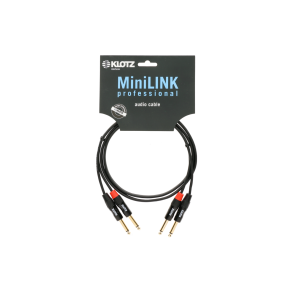 New Klotz MiniLink Pro stereo twin cable with gold-plated jack plugs