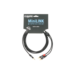 New Klotz MiniLink PRO Y cable TRS 3.5 mm - 2x RCA