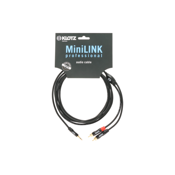 New Klotz MiniLink PRO Y cable TRS 3.5 mm - 2x RCA