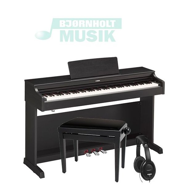 Yamaha YDP 165 Digital Piano Pakke, Mat Sort 