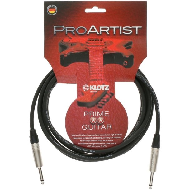 Klotz PRO ARTIST prime guitar cable, lige-lige