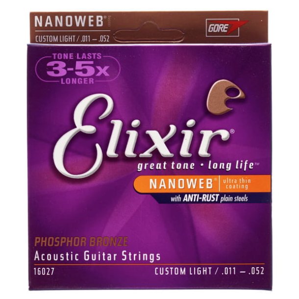 Elixir Nanoweb Phosphor Bronze CL 11-52