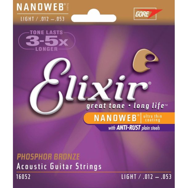 Ellixir Nanoweb Phosphor Bronze L 11-52 3-Pak